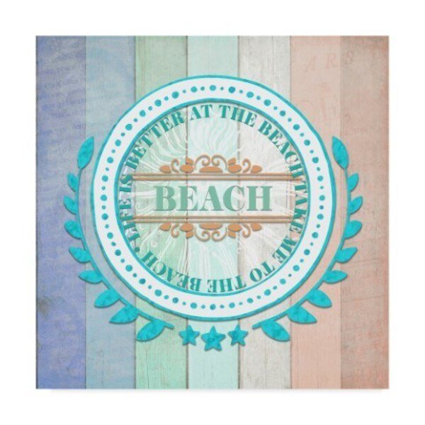 Lightboxjournal 'Beach Logo' Canvas Art, 18x18, Trademark Fine Art, Mfr#: ALI23827-C1818GG